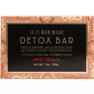 Valomasis muilas vyrams 18.21 Man Made Detox Bar Soap Sweet Tobacco, tinka veidui ir kūnui, 198 g.