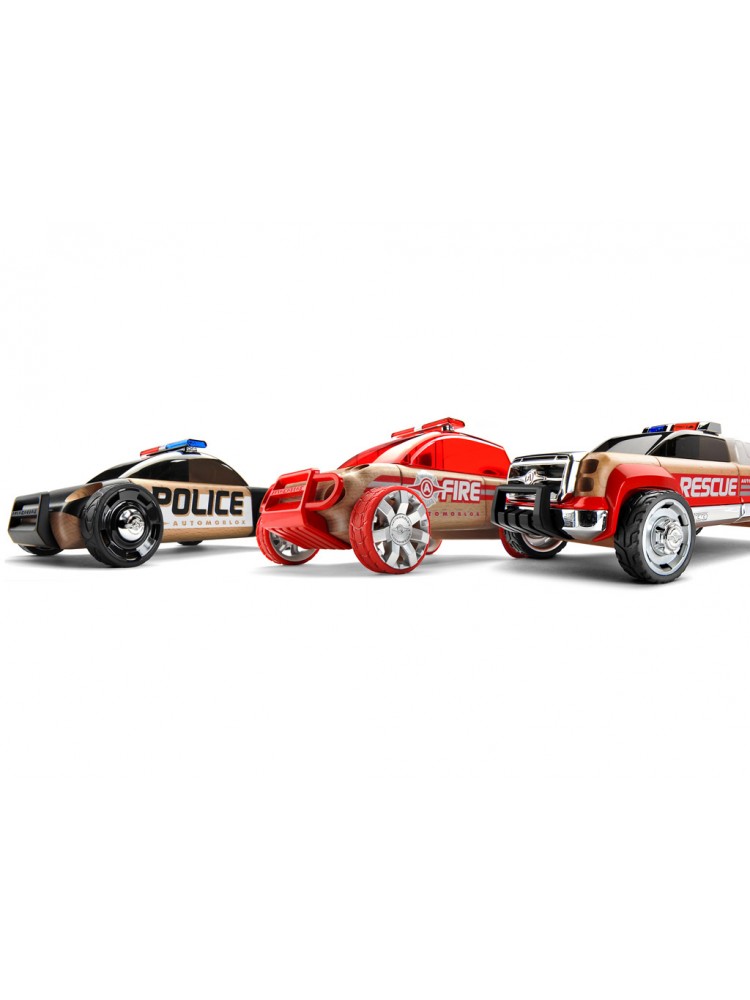 Žaislinis automobilis Automoblox Mini 3vnt. S9 police/X9 fire/T900 rescue