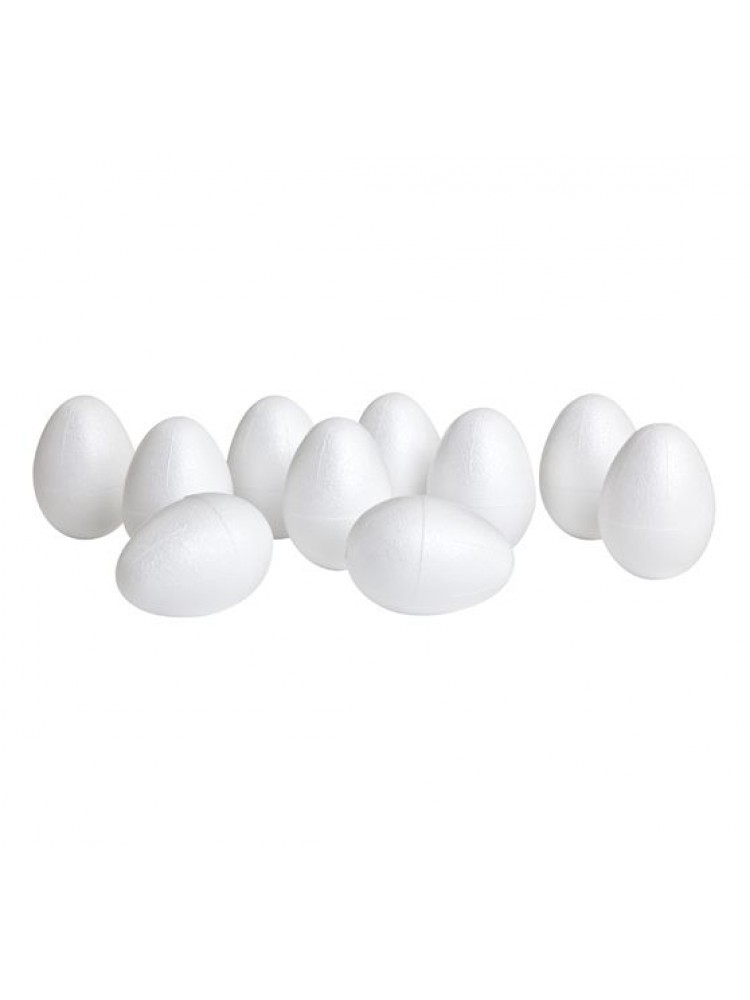Putų polistirolo kiaušinis 8x5cm baltas