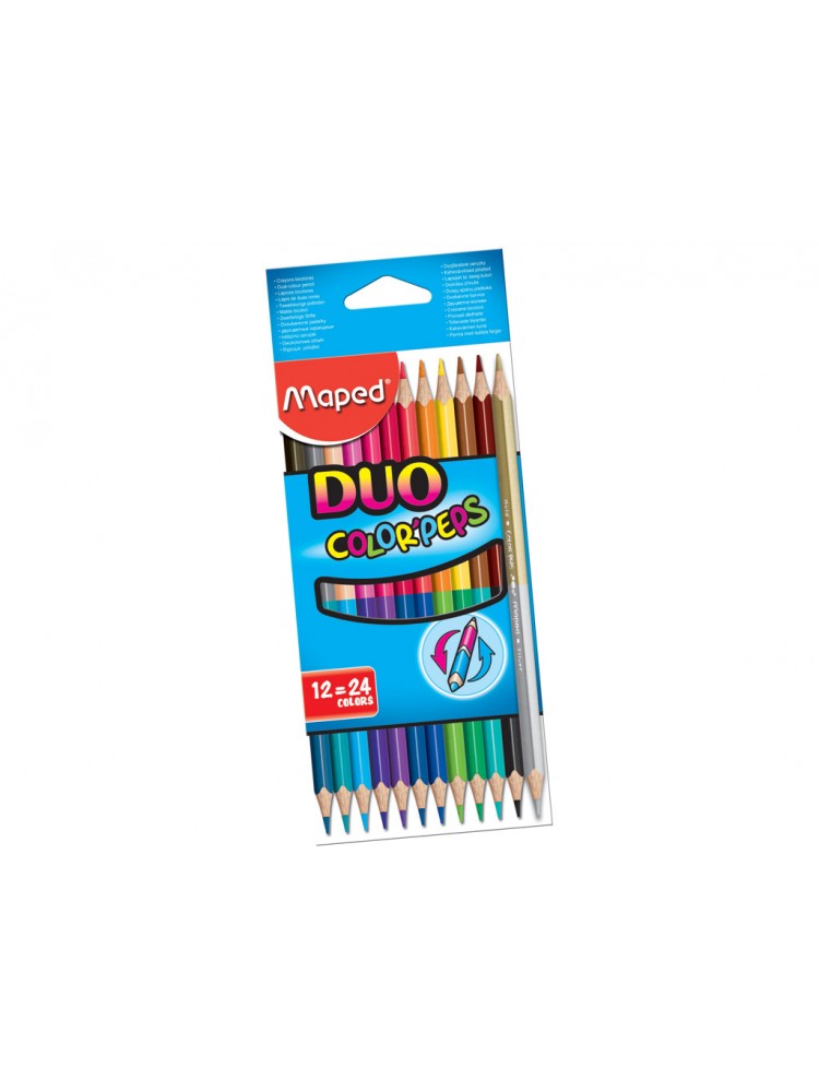Spalvotas pieštukas ColorPeps Duo 12vnt.=24vnt.