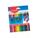 Flomasteris Maped ColorPeps Jungle 12vnt.+spalvotas pieštukas Maped ColorPeps Infinity 15vnt.
