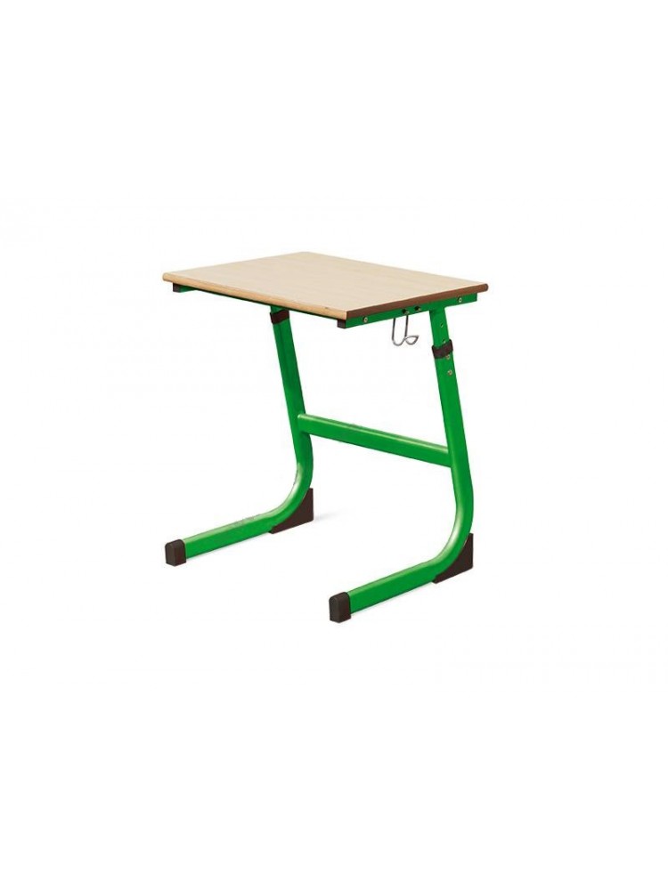 Vienvietis reguliuojamo aukščio mokyklinis stalas, dydis 3 - 6, žalias rėmas