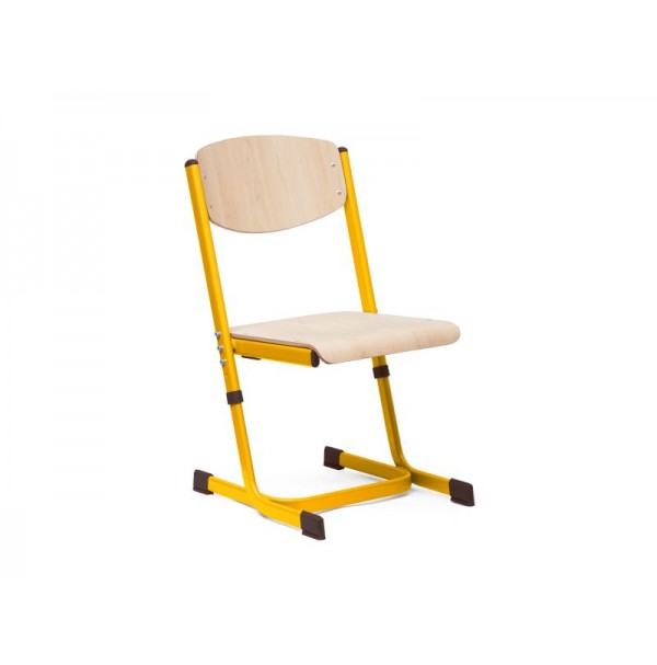 Mokyklinė reguliuojama kėdė, dydis 3 - 4, geltonos spalvos
