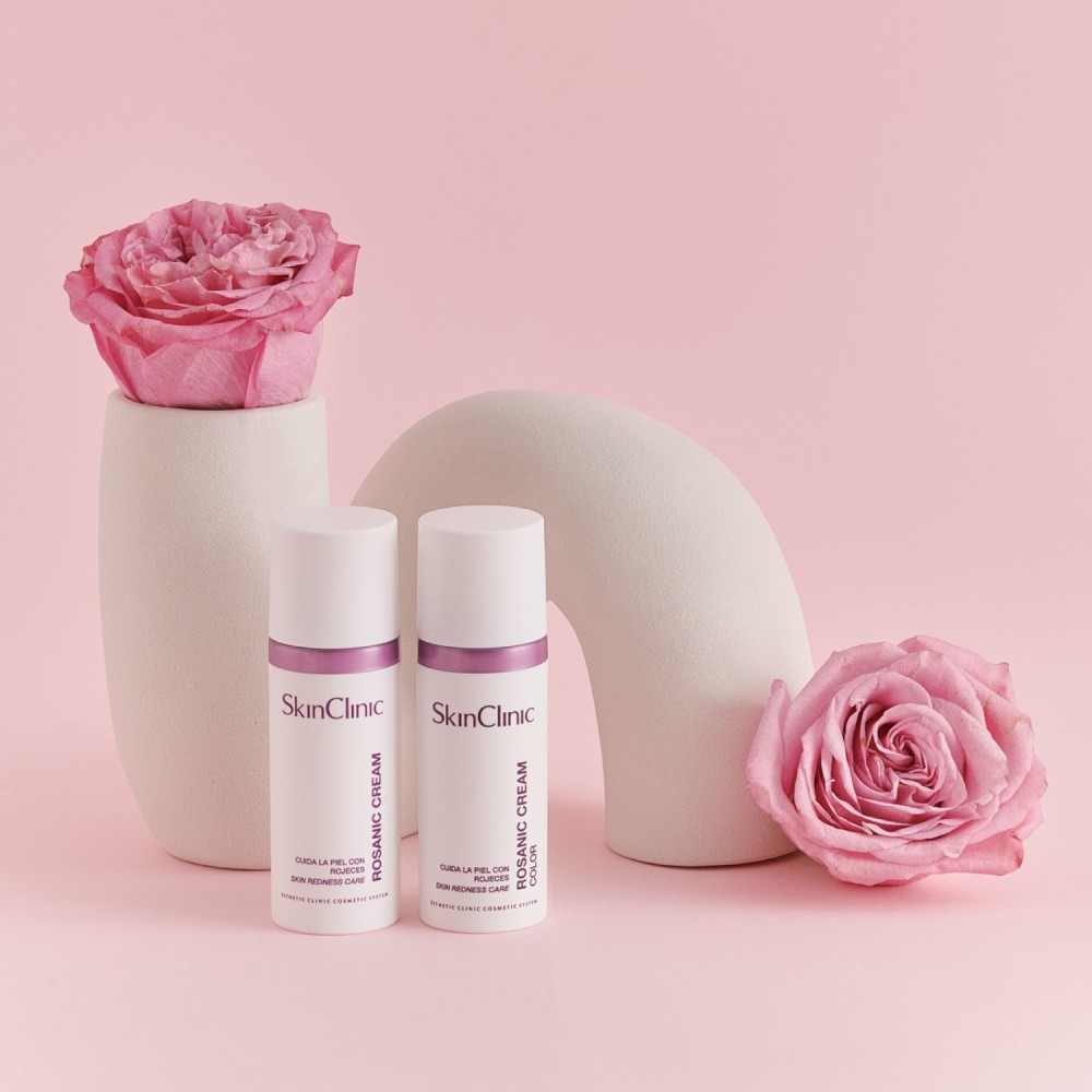 SkinClinic Rosanic Cream, Drėkinamasis ir raminamasis veido kremas jautriai ir raustančiai odai, 50 ml.