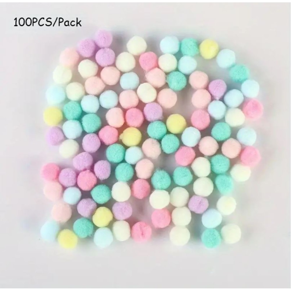 Mini pūkuoti kamaliiukai 100vnt - pastelinė